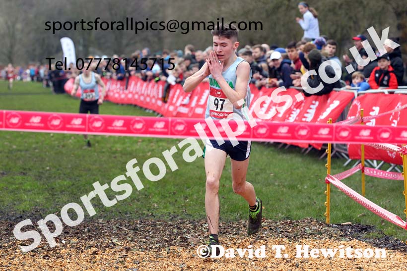 Intermediate boys, 2020 New Balance English Schools Champs., Sefton Park, Liverpool. Photo: David T. Hewitson/Sports for All Pics